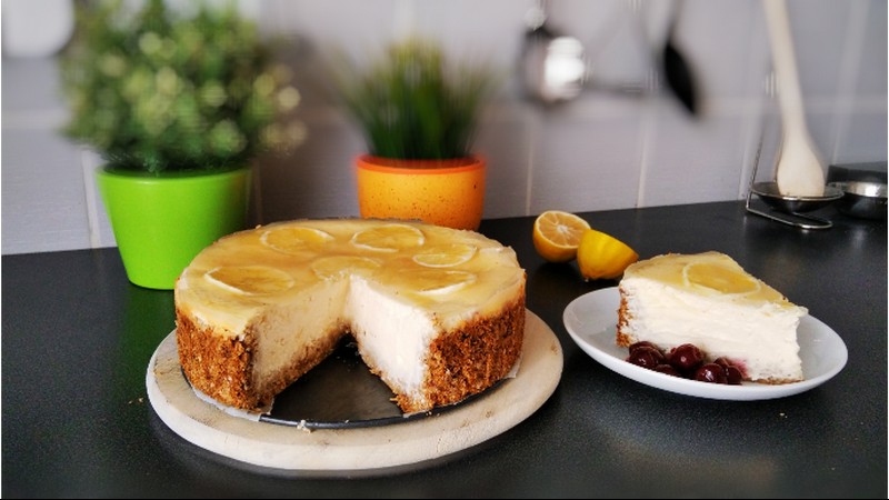 Citronový cheesecake – svěží  a lehký dort