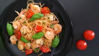 Recept – krevety se špagetami